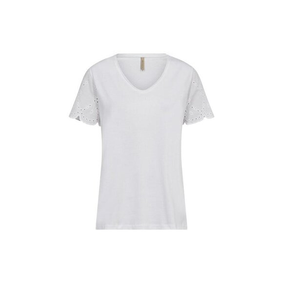 NWT SOYA CONCEPT Loraine 5 100% Organic Cotton Pure White Eyelet Shirt - Picture 4 of 5